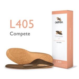 Aetrex L405 Full Length Orthotic Insoles for Women Brown Black, Size 10 Women